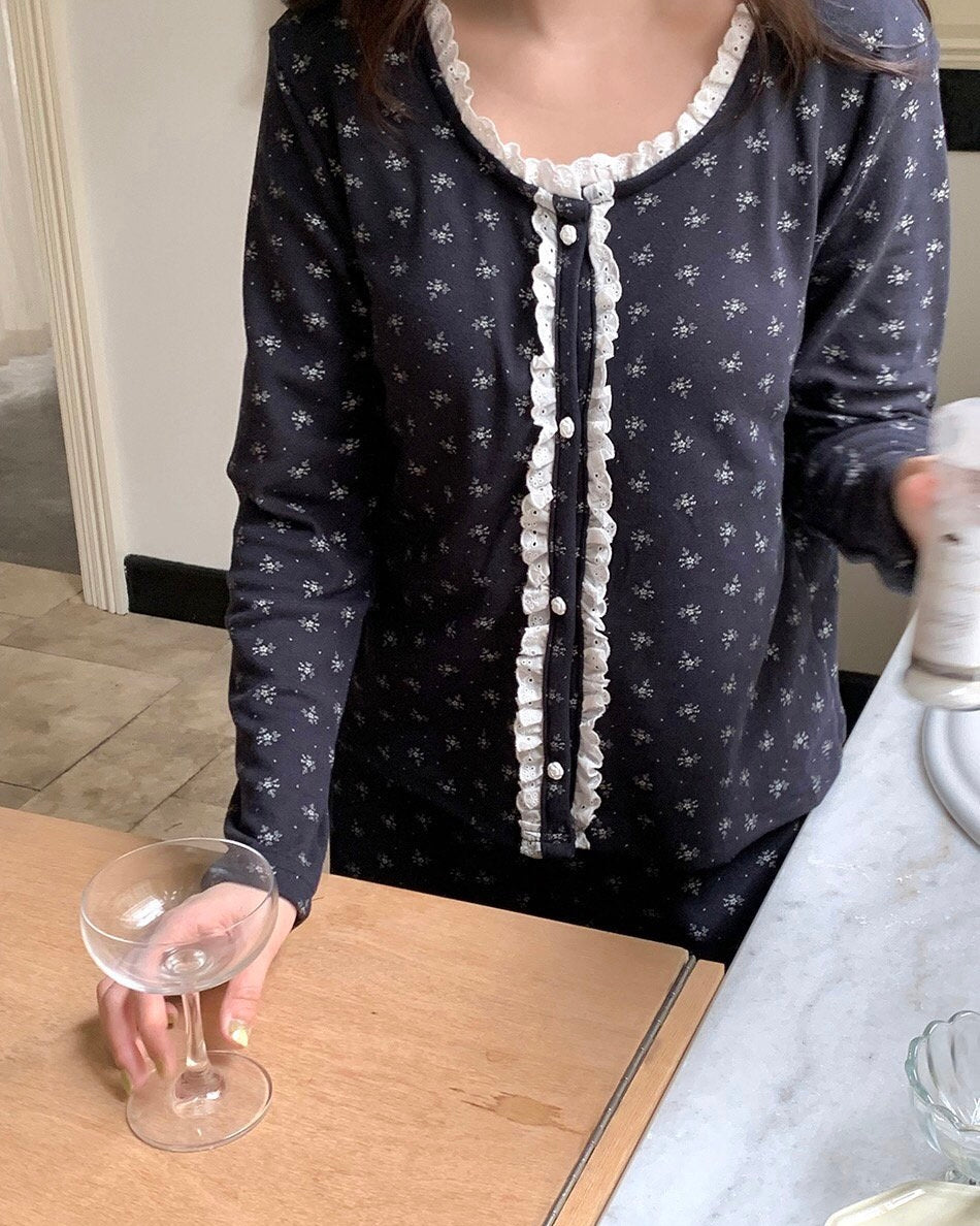 Peach Skin Ditsy Floral Pajamas