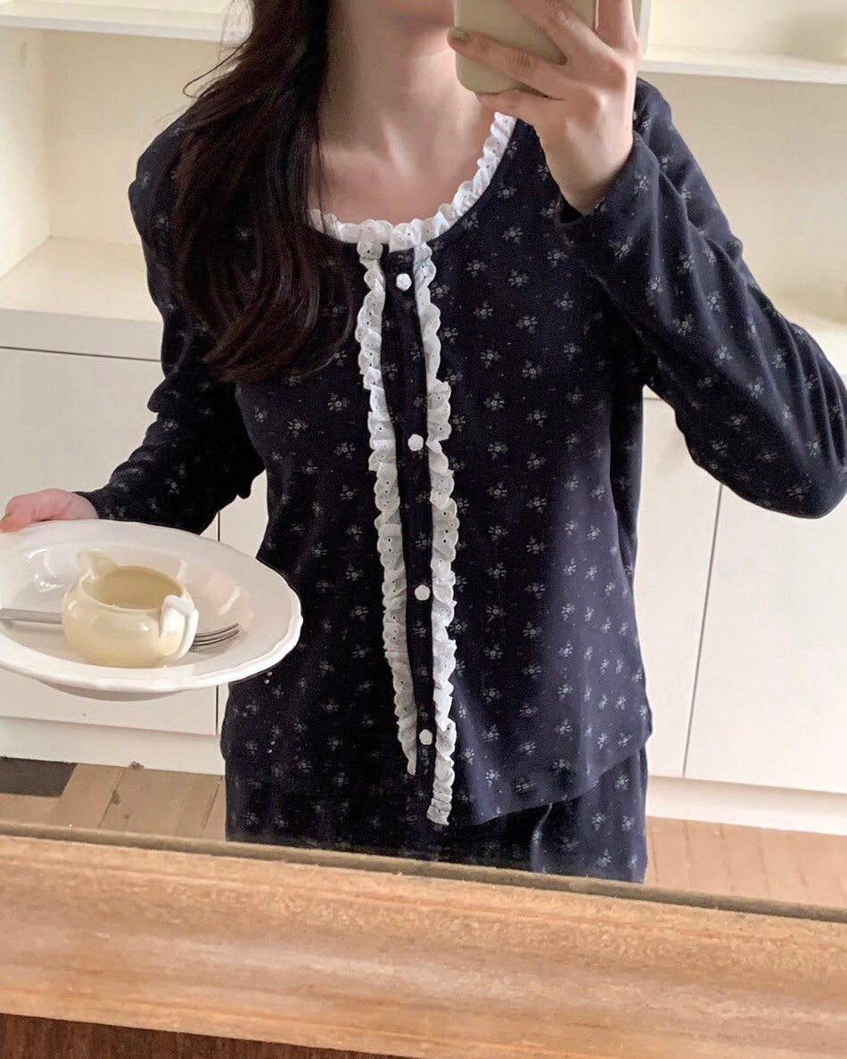 Peach Skin Ditsy Floral Pajamas