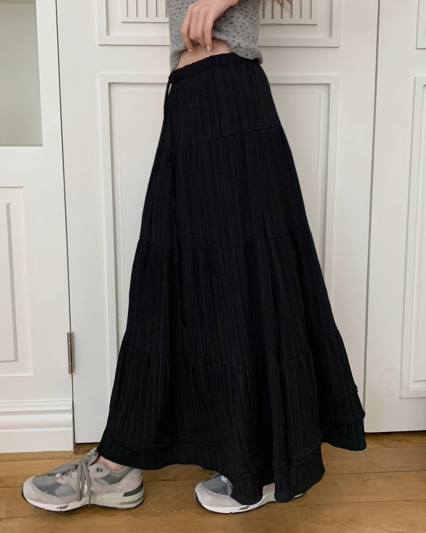 Boho Tiered Crinkle Skirt