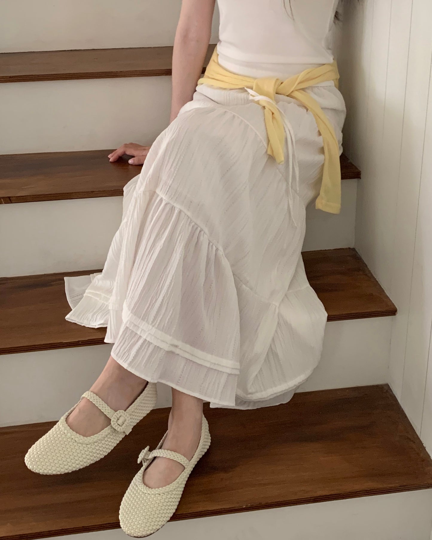 Boho Tiered Crinkle Skirt