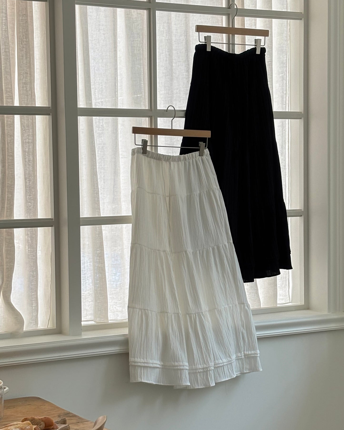 Boho Tiered Crinkle Skirt