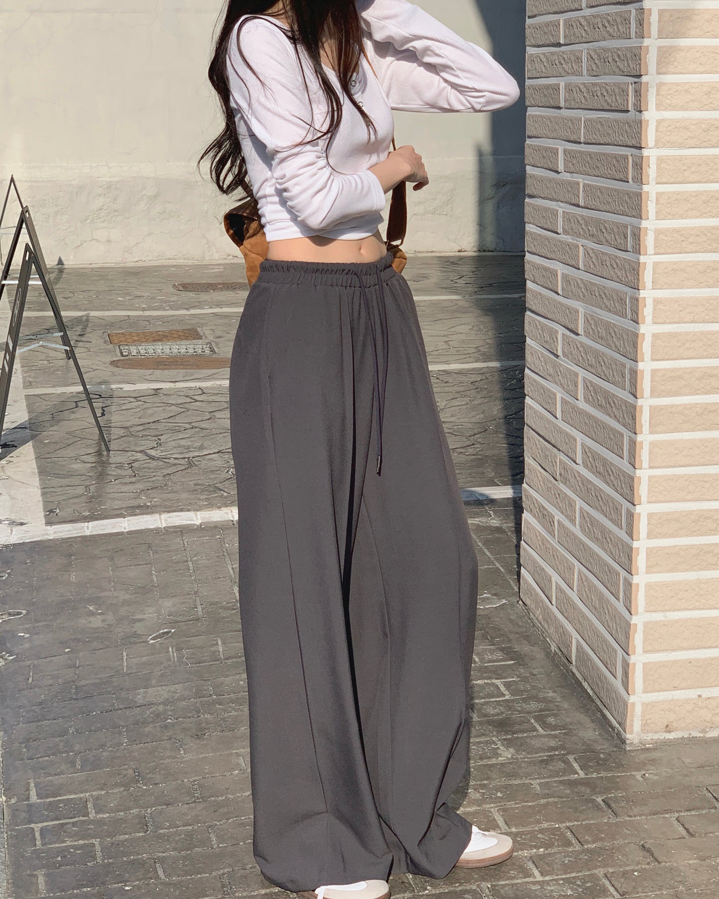 Pleated Wide Leg Lounge Pants