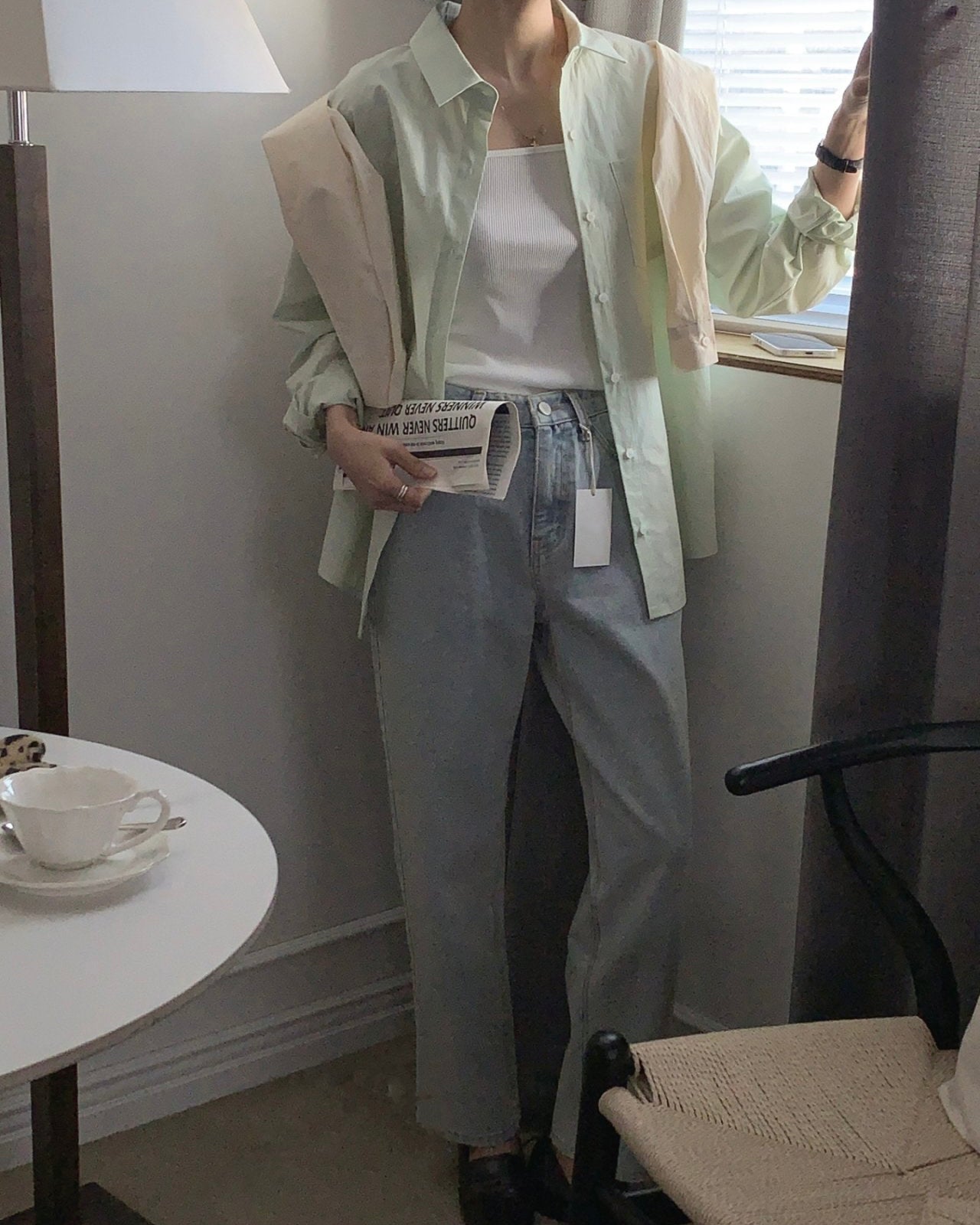 Minimal Pocket Cotton Shirt