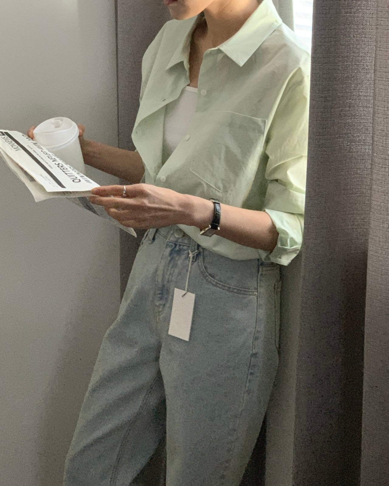 Minimal Pocket Cotton Shirt