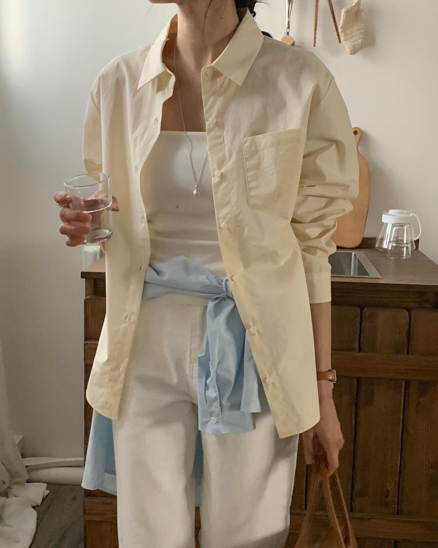 Minimal Pocket Cotton Shirt