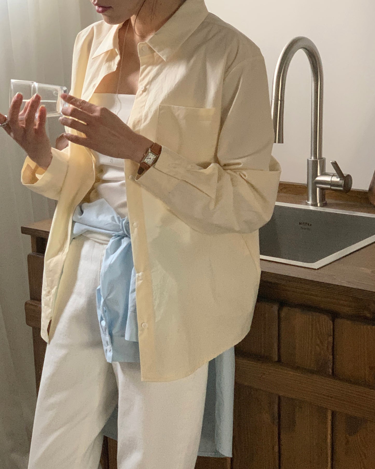 Minimal Pocket Cotton Shirt