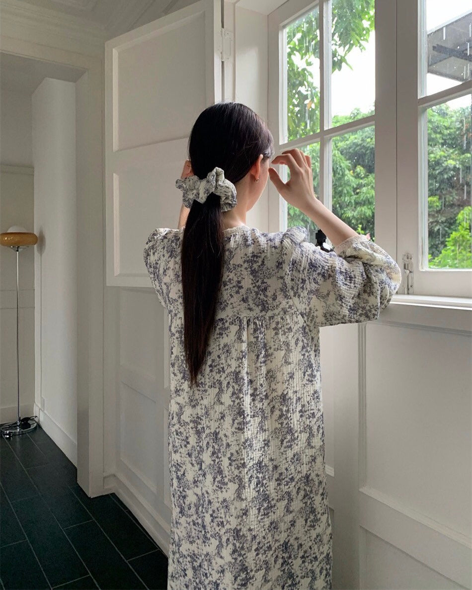 Garden Lounge Dress Scrunchie Set