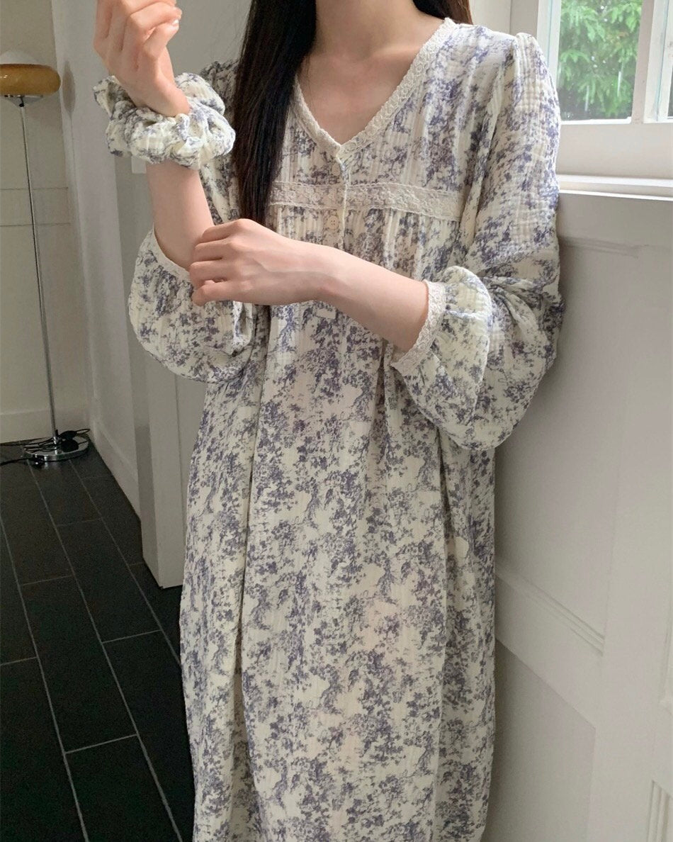 Garden Lounge Dress Scrunchie Set