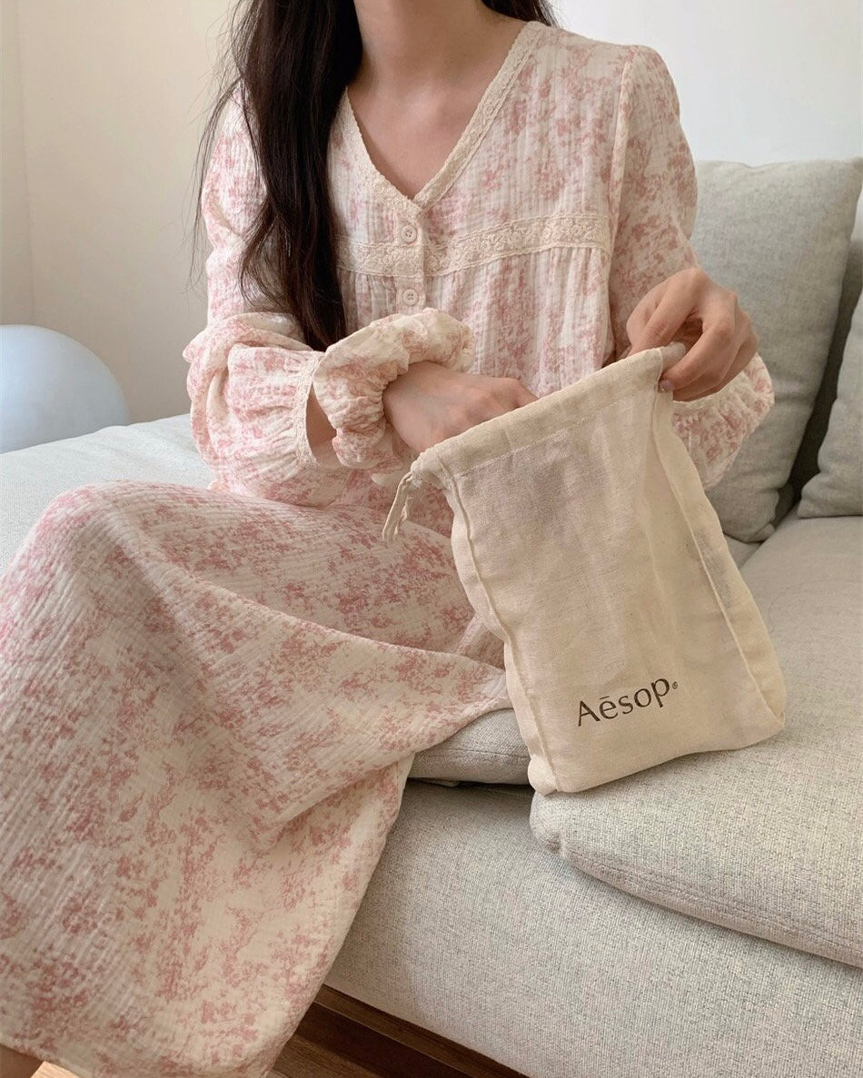 Garden Lounge Dress Scrunchie Set