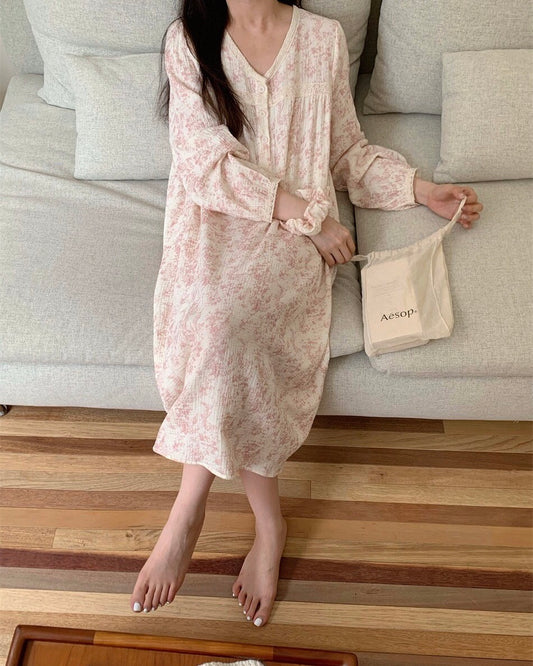 Garden Lounge Dress Scrunchie Set