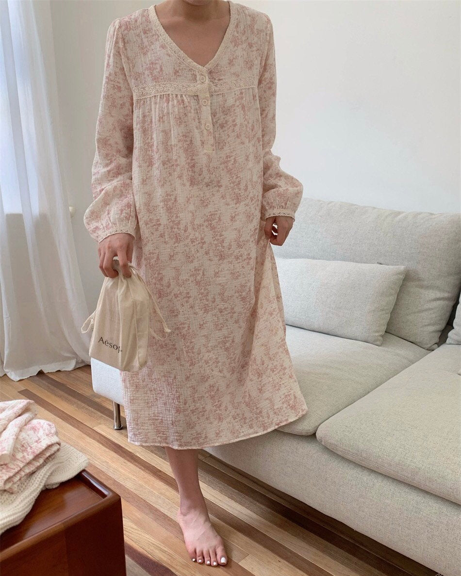 Garden Lounge Dress Scrunchie Set