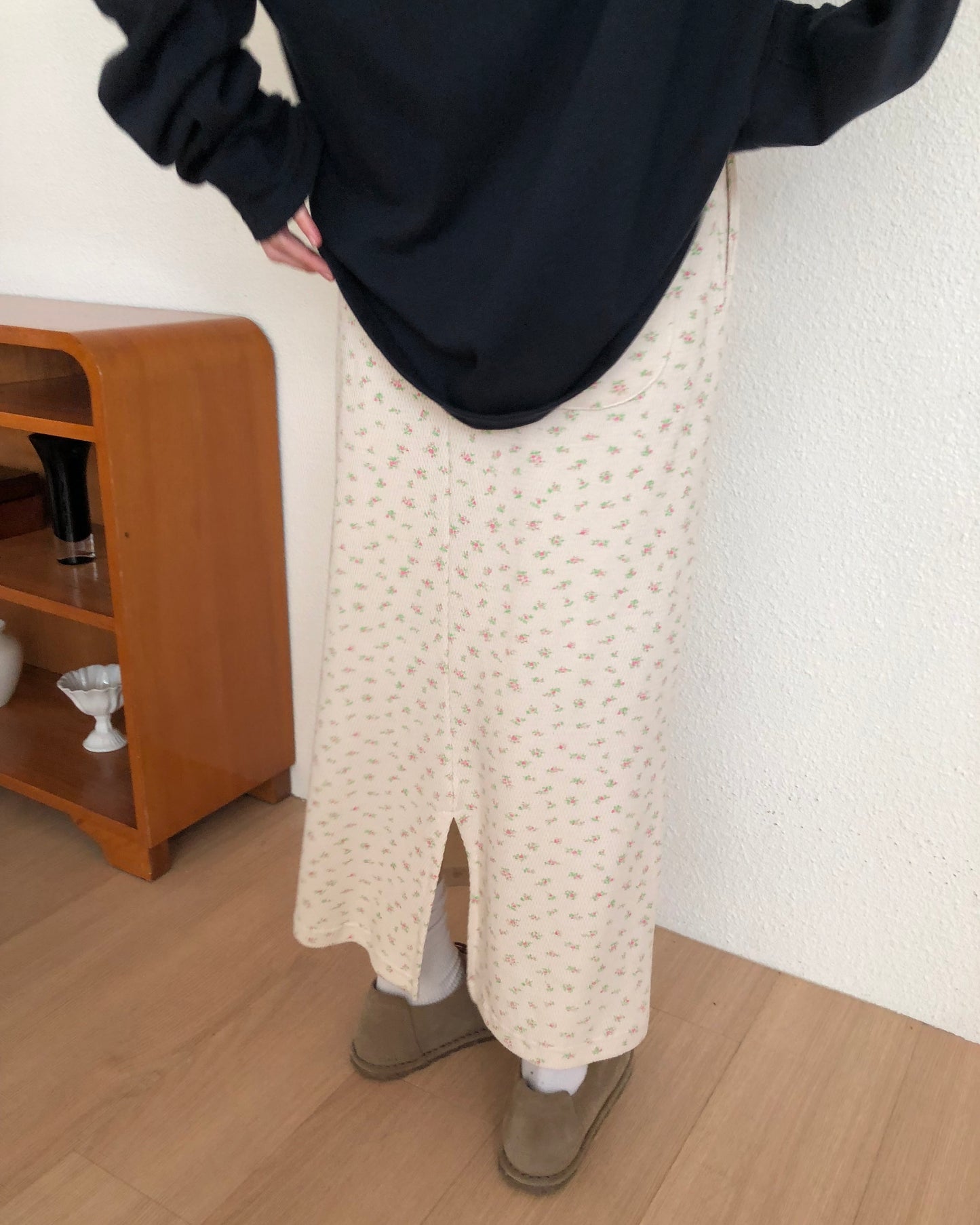 Ditsy Floral Knit Skirt