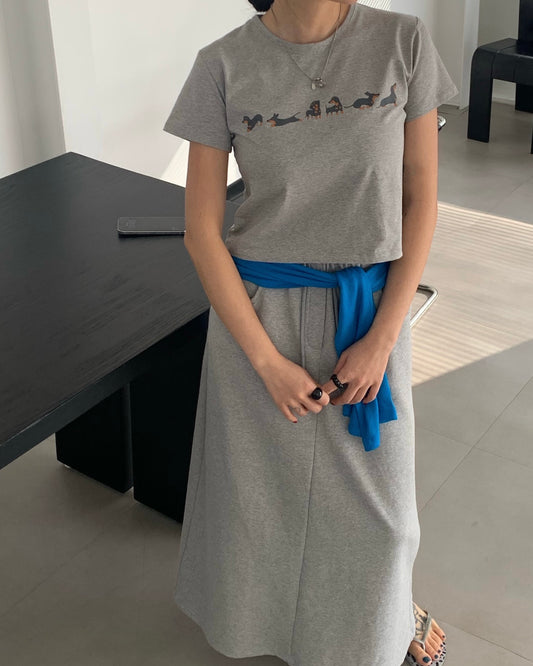 Dachshund Parade Crop Tee