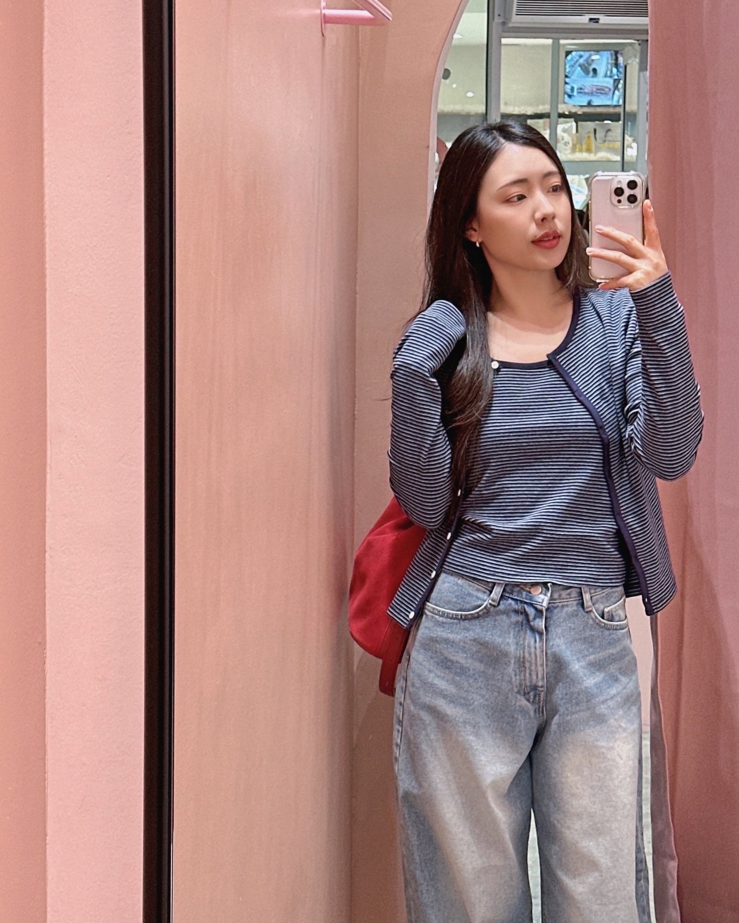 (PRE-ORDER) Striped Cardigan and Cami Set