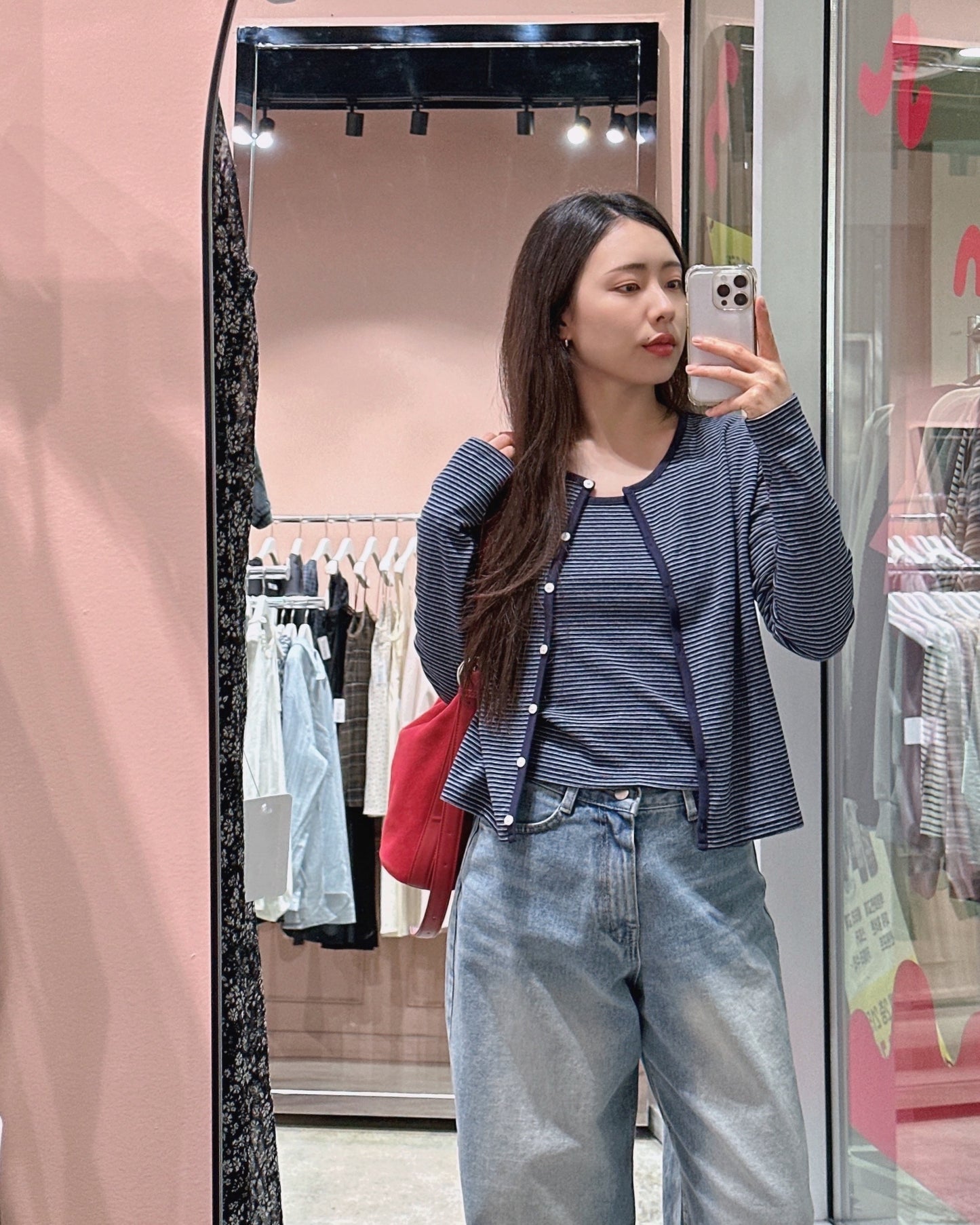 (PRE-ORDER) Striped Cardigan and Cami Set