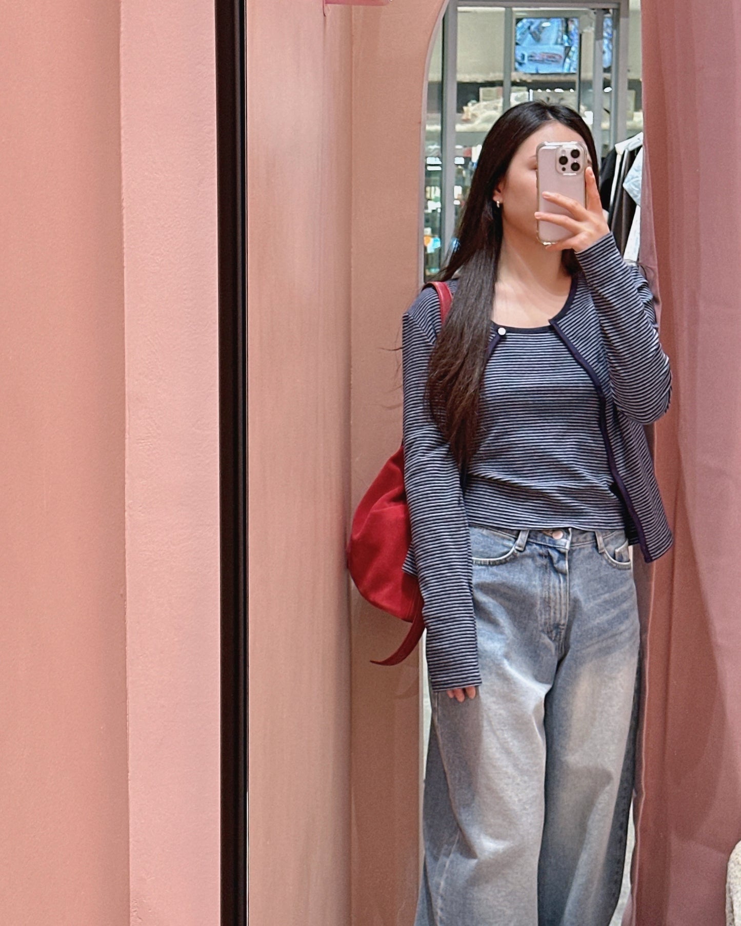 (PRE-ORDER) Striped Cardigan and Cami Set