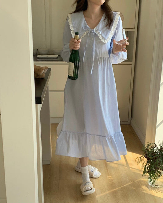 Big Ruffled Collar Nightdress