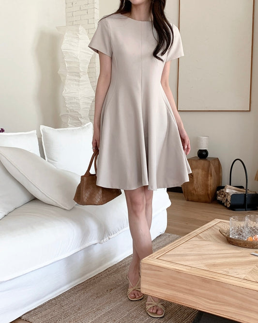 Panel Seam Flare Dress
