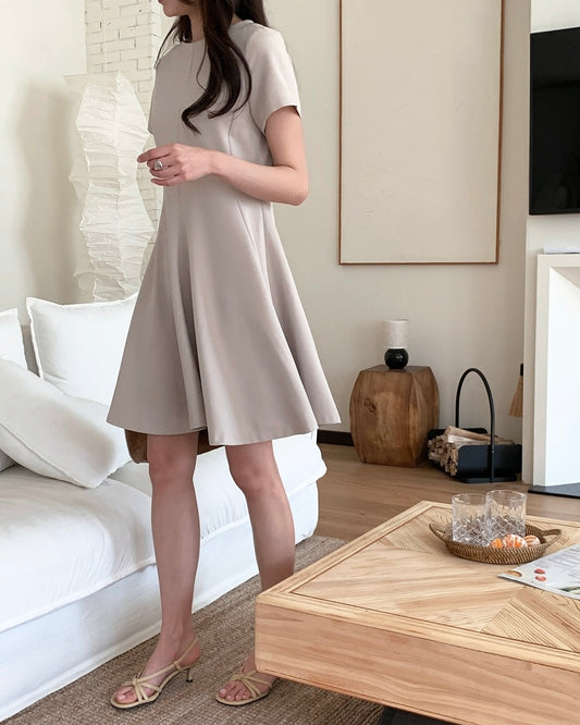 Panel Seam Flare Dress