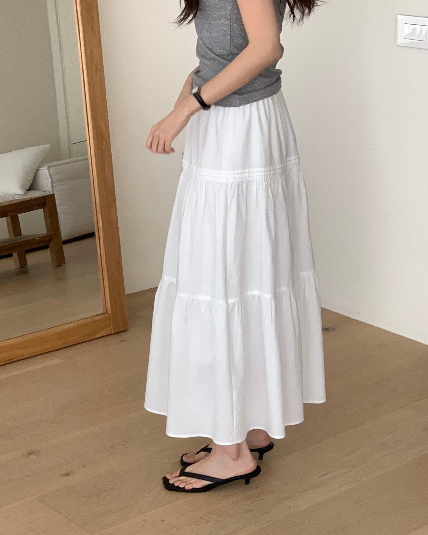 Tiered Cotton Skirt