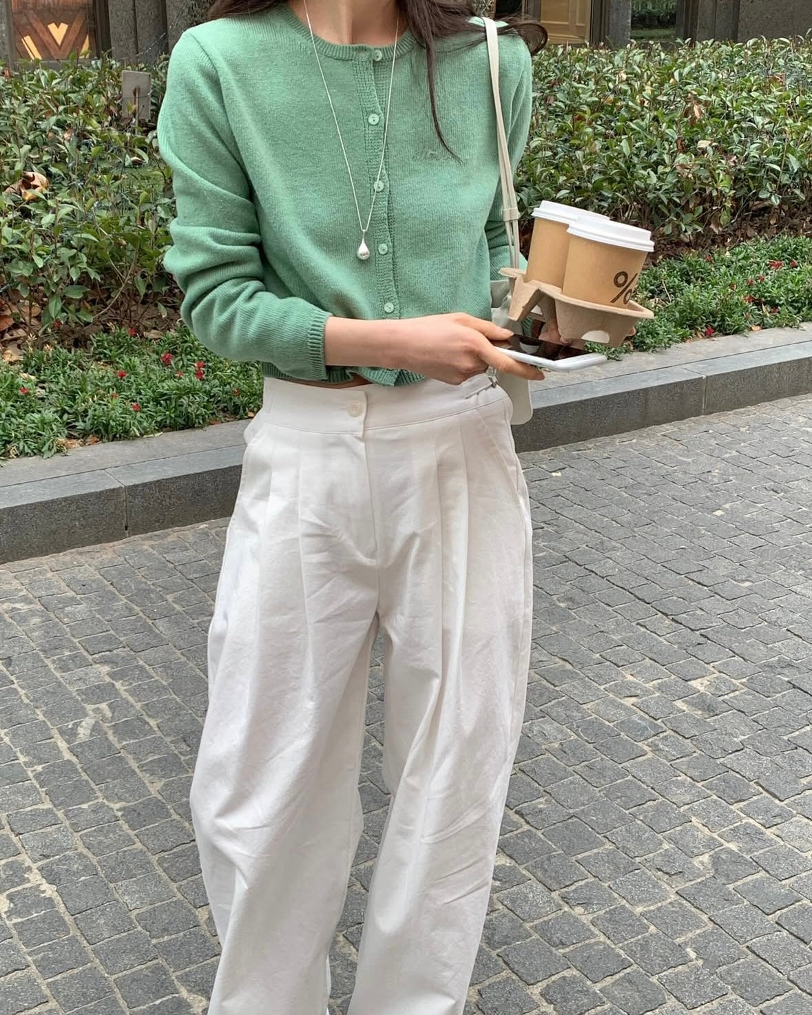 Embroidered Allover Knit Cardigan