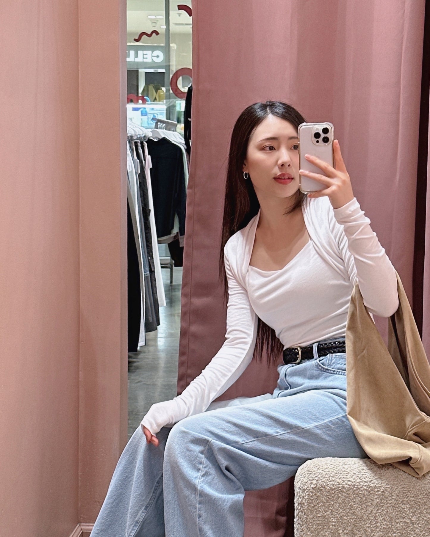 Halter Neck Long Sleeve Top