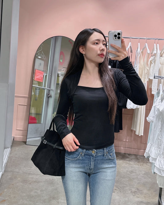 Halter Neck Long Sleeve Top