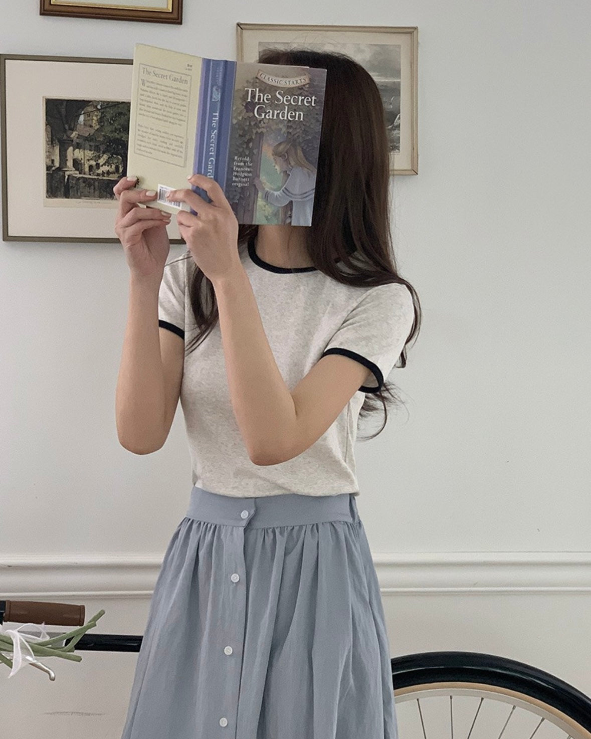 Contrast Trim Ringer Tee