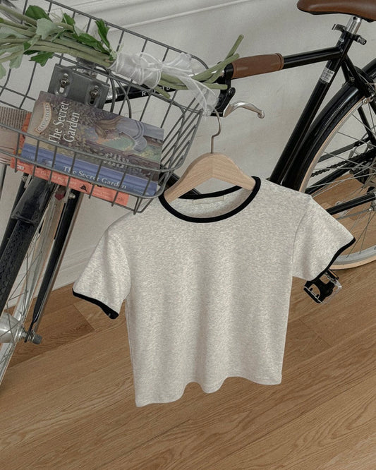 Contrast Trim Ringer Tee