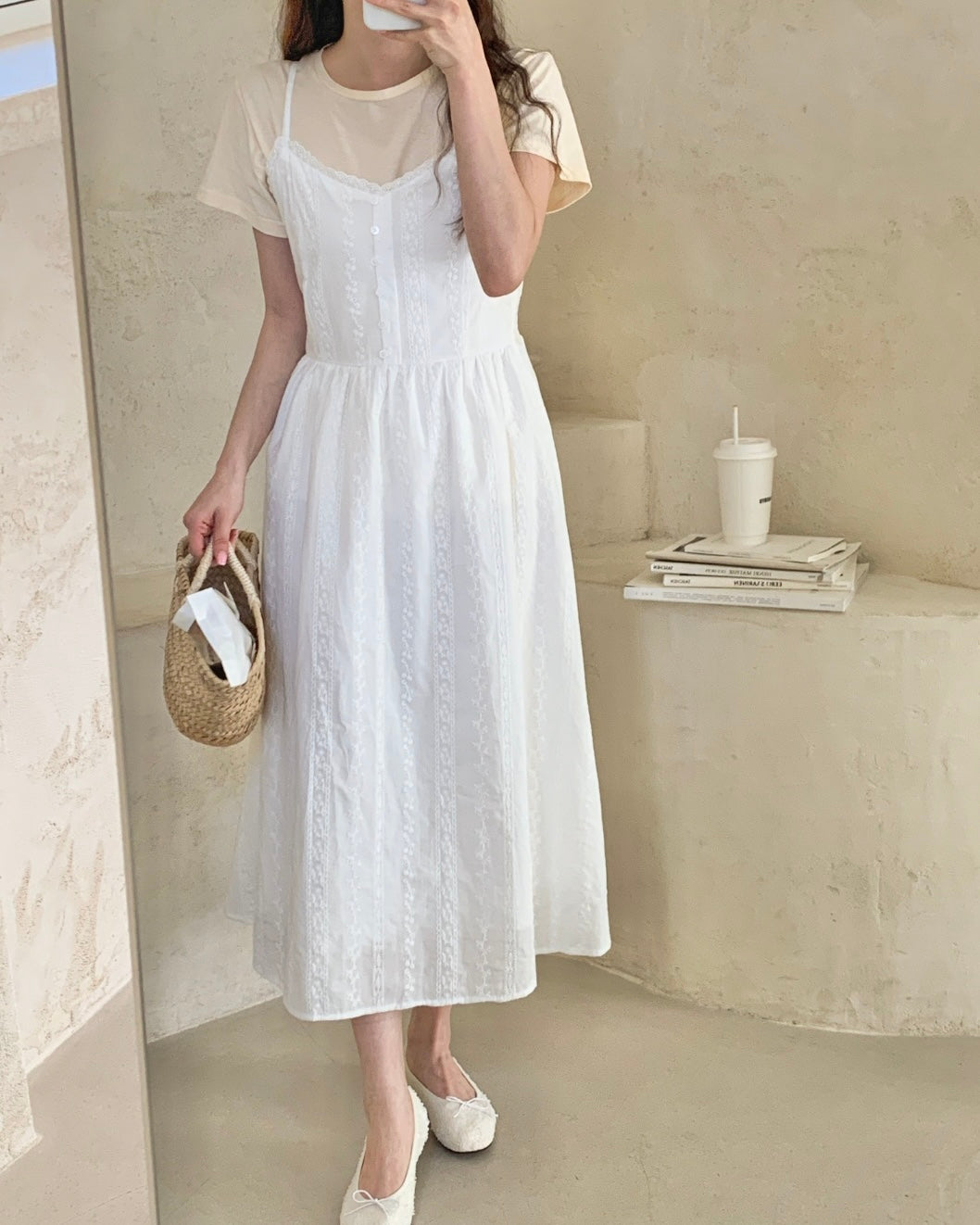 Lace Pintuck Cami Sundress