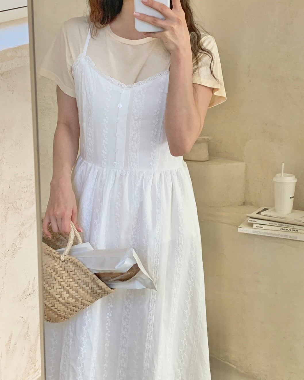 Lace Pintuck Cami Sundress