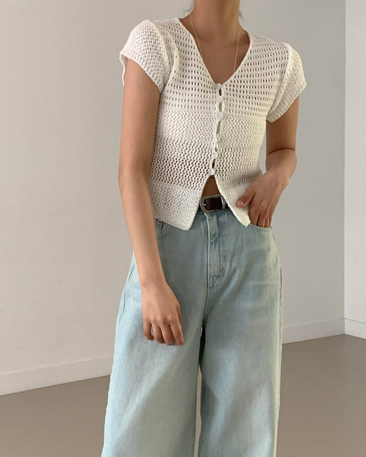 Crochet Cropped Cardigan