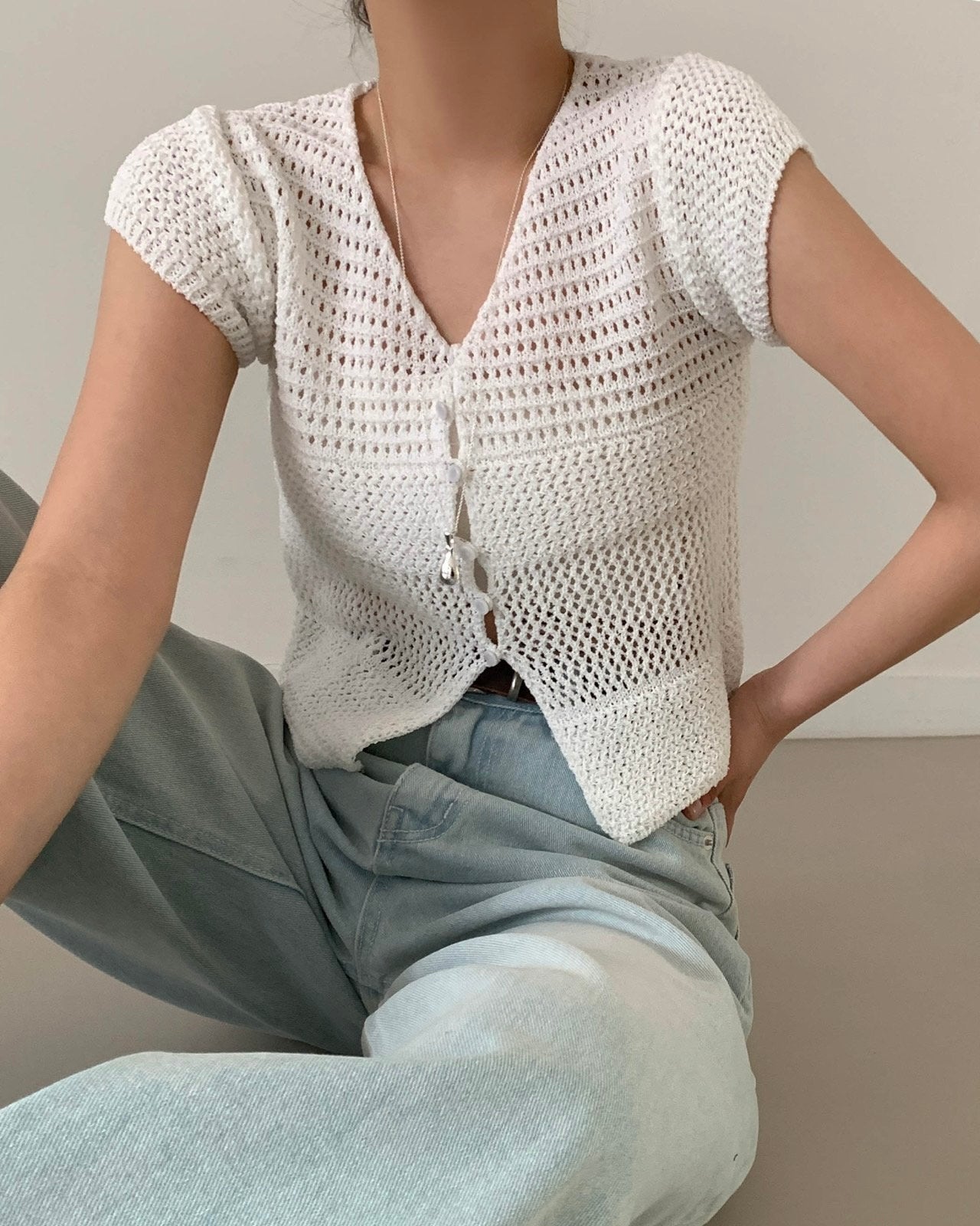 Crochet Cropped Cardigan