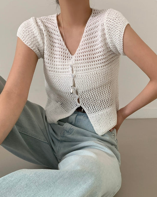 Crochet Cropped Cardigan