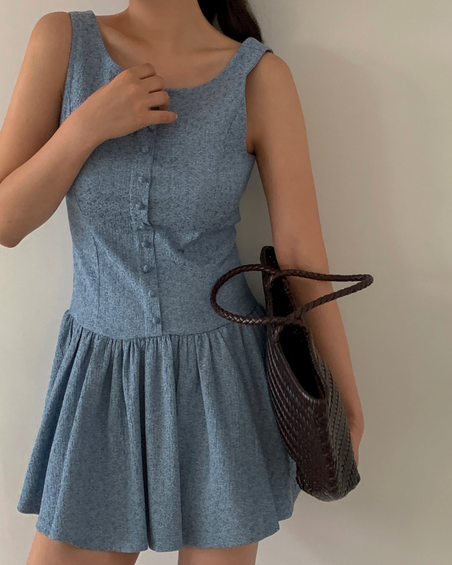 Jacquard Peplum Mini Dress