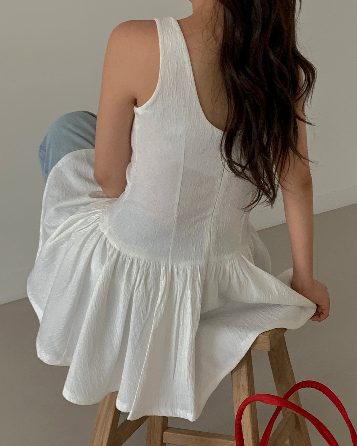 Jacquard Peplum Mini Dress