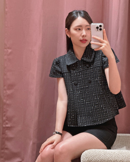 Flared Tweed Crop Jacket