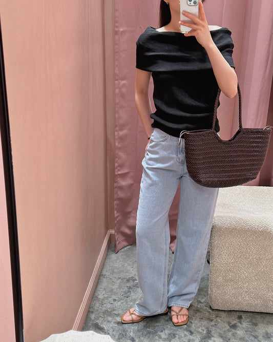 Light Wash Straight Jeans