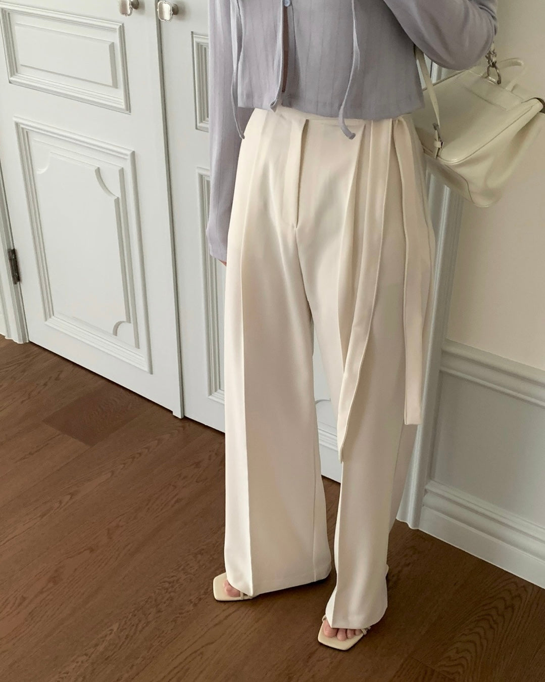 Side Tie Wide Leg Pants