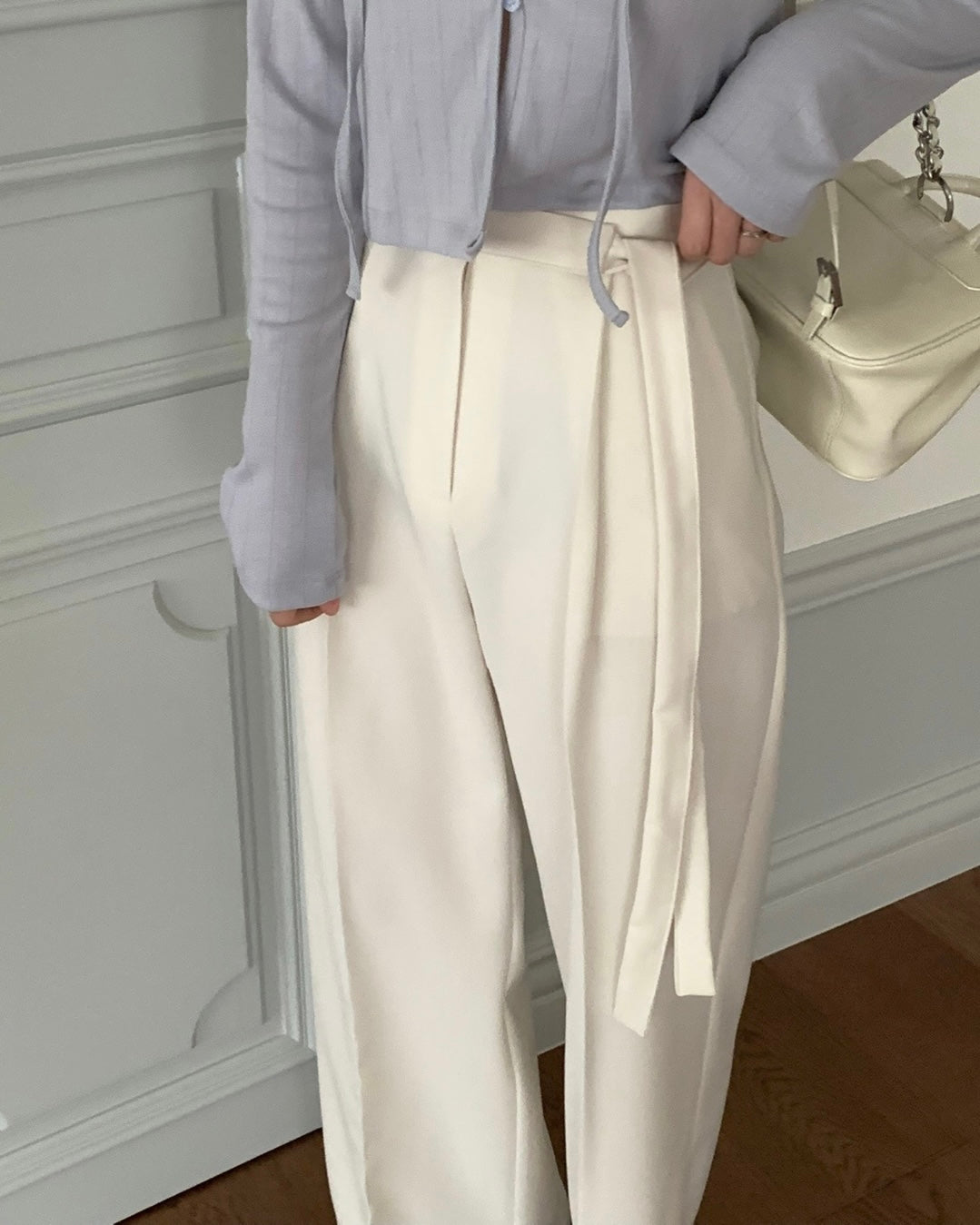 Side Tie Wide Leg Pants