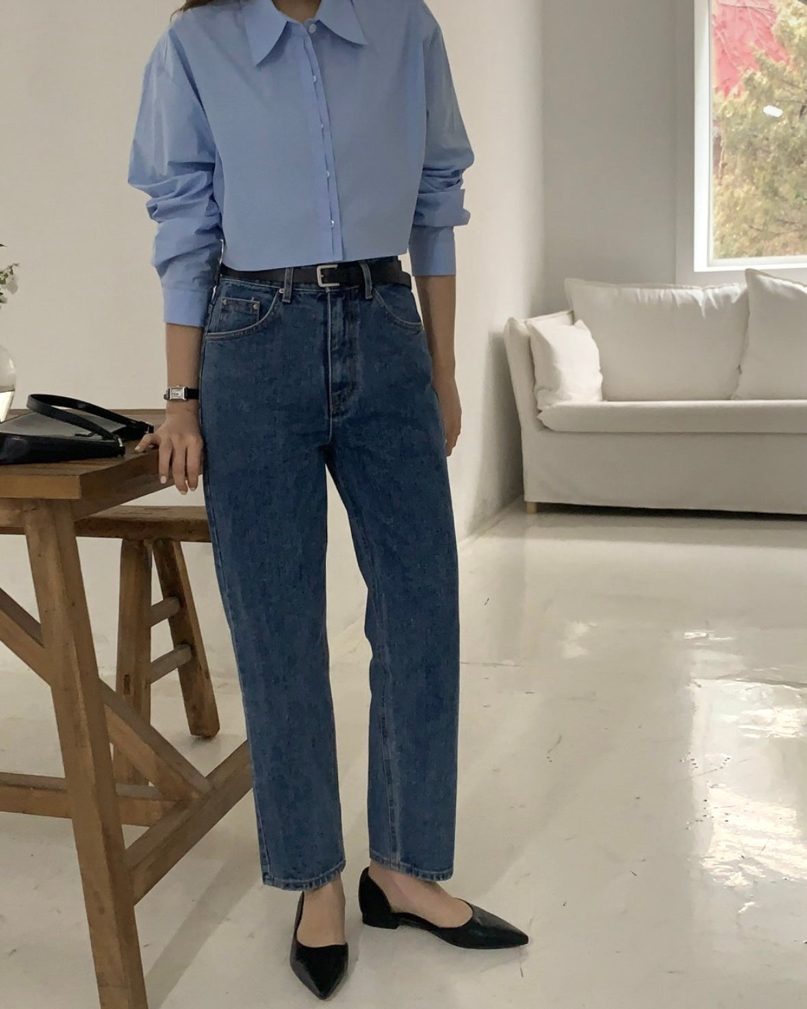 Relaxed Straight Leg Jeans