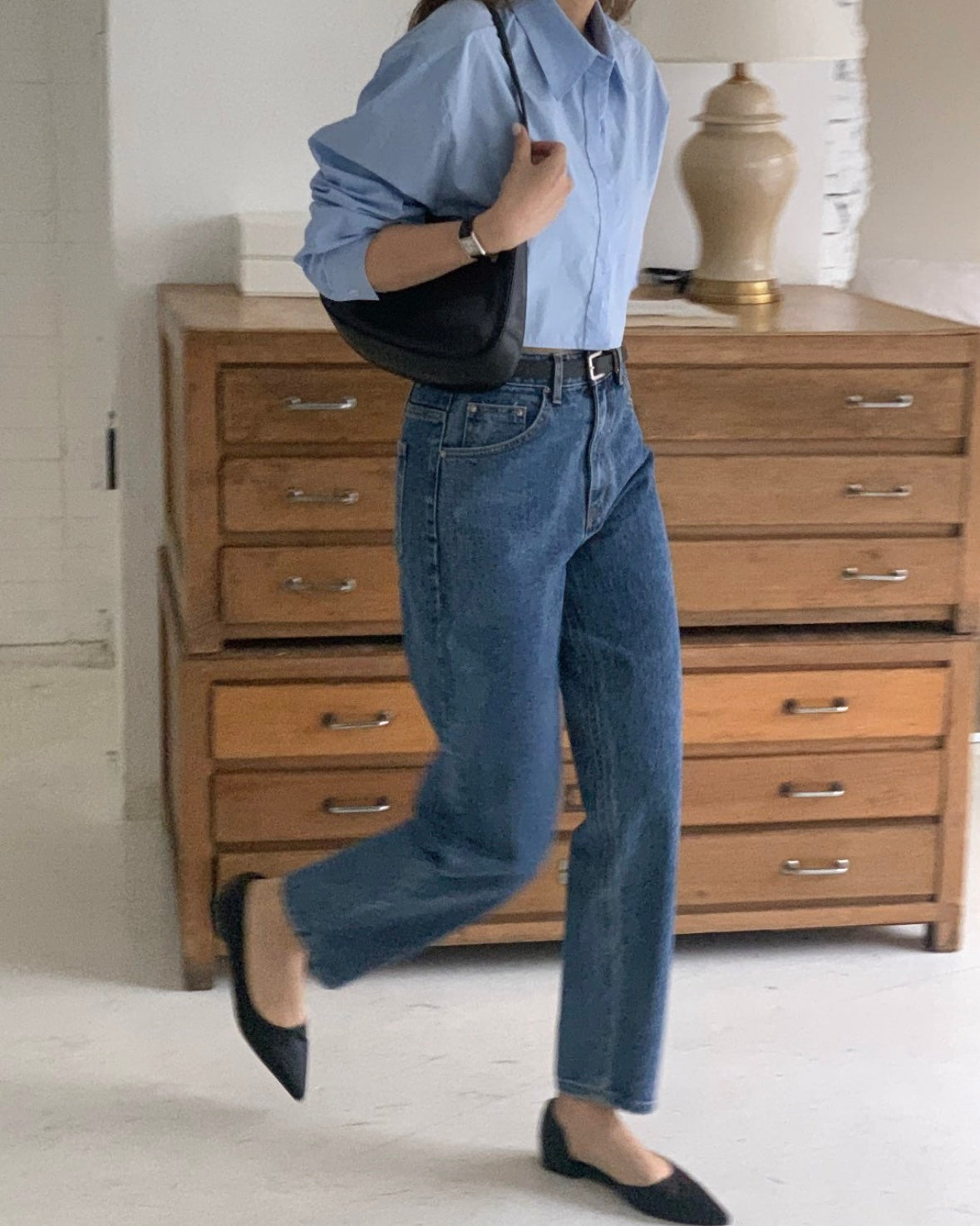 Relaxed Straight Leg Jeans