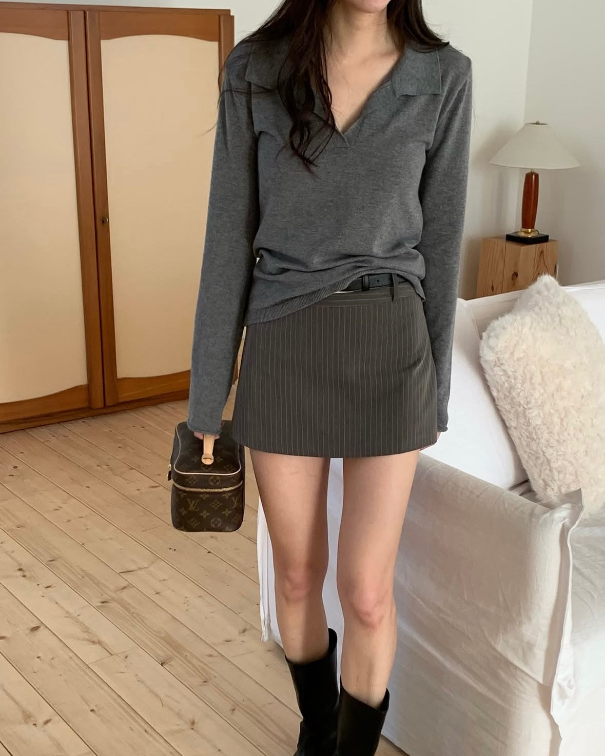 Pinstripe Mini Skort
