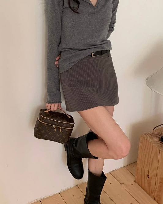 Pinstripe Mini Skort