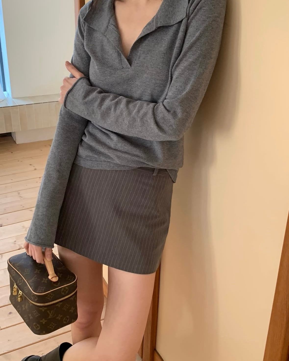Pinstripe Mini Skort