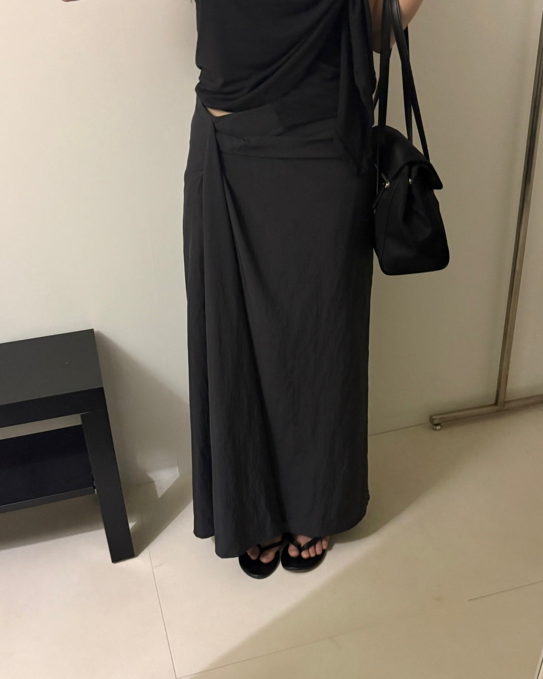 Draped Maxi Skirt