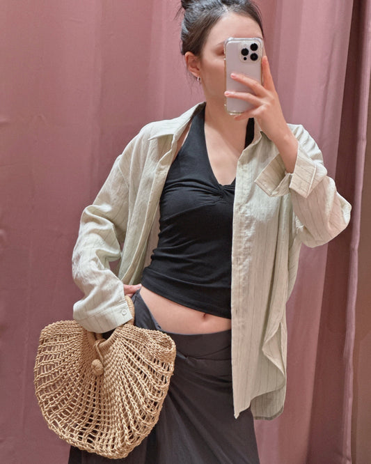 Relaxed Linen Stripe Shirt
