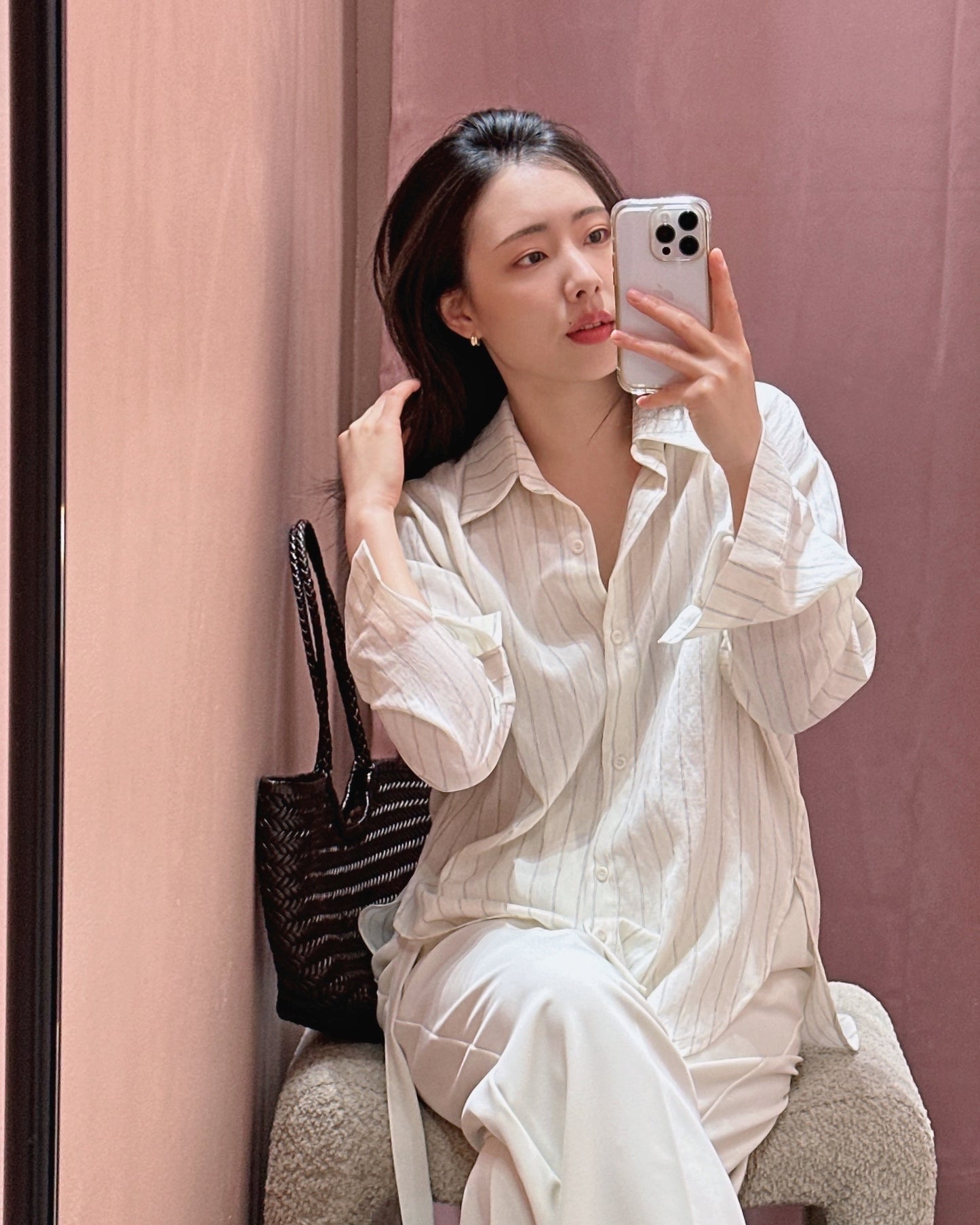 Relaxed Linen Stripe Shirt
