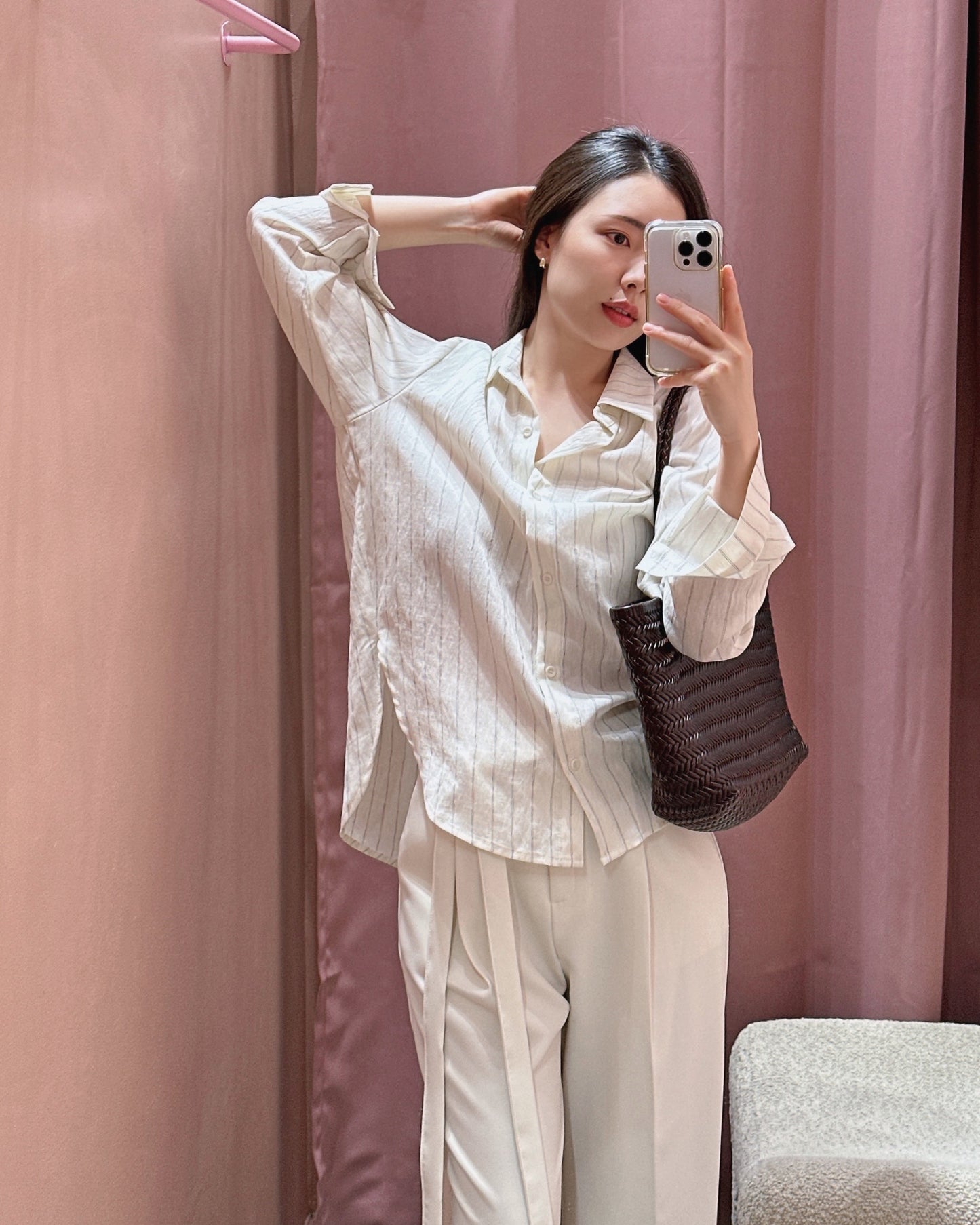 Relaxed Linen Stripe Shirt