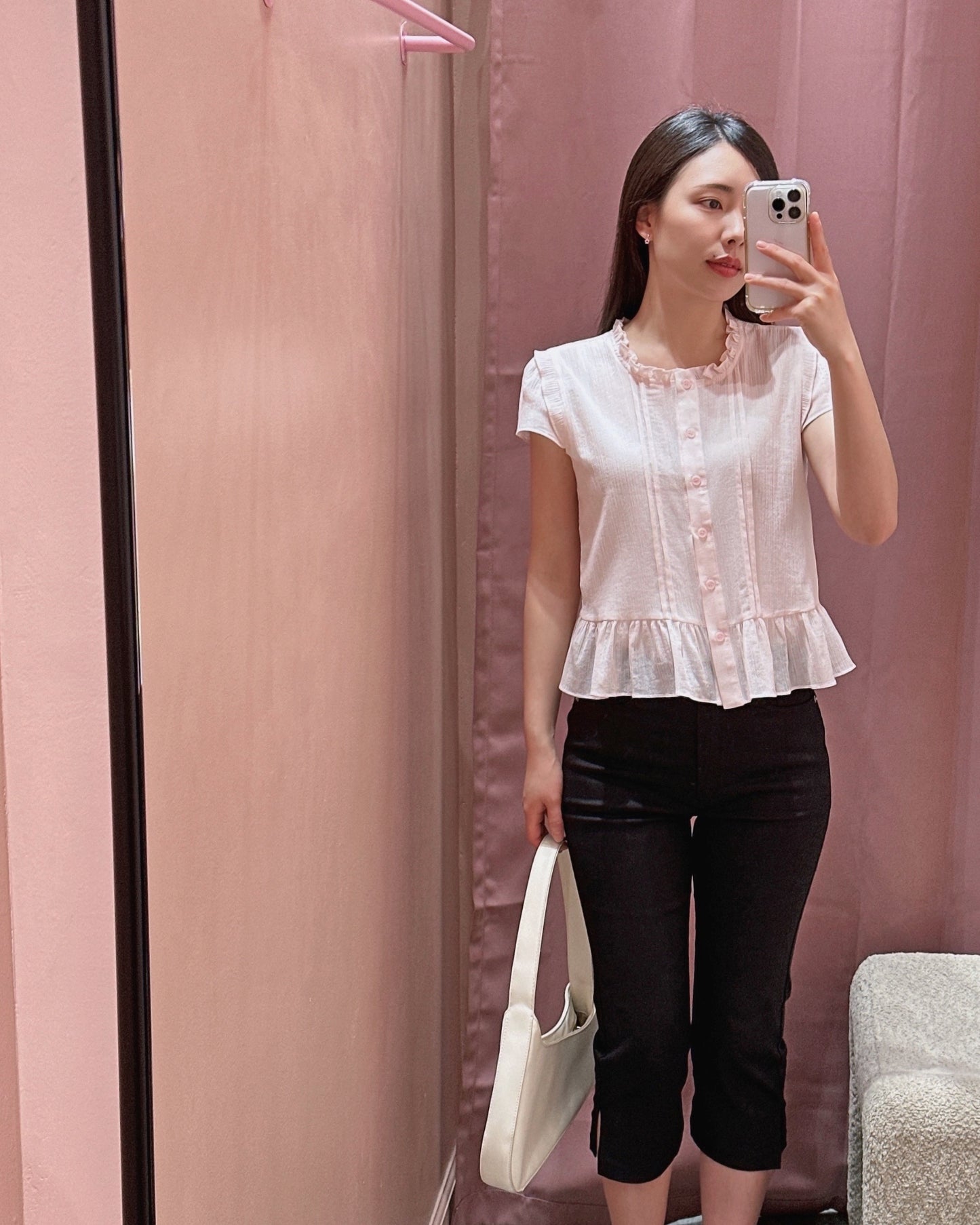 Sheer Peplum Blouse